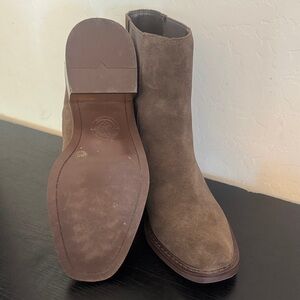 Vince Camuto Taupe Suede Ankle Booties